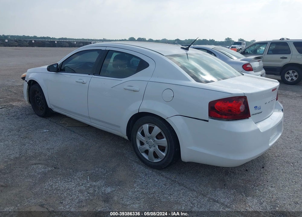 2012 DODGE AVENGER SE VIN: 1C3CDZAB7CN274538
