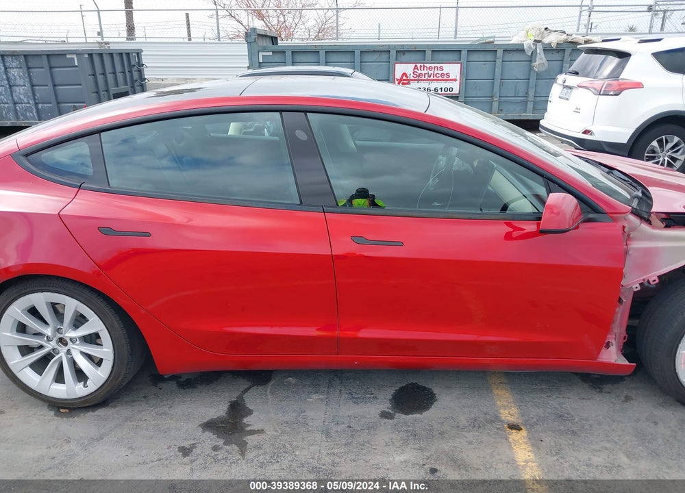 2022 TESLA MODEL 3 REAR-WHEEL DRIVE VIN: 5YJ3E1EAXNF190145