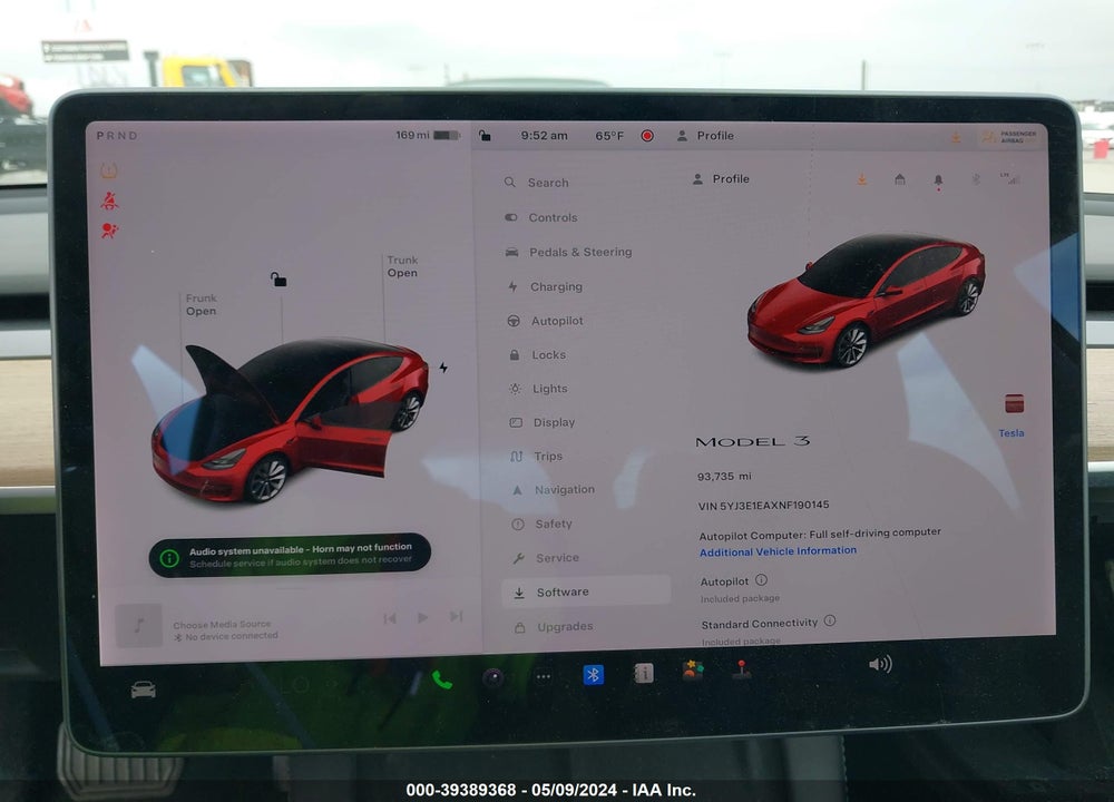 2022 TESLA MODEL 3 REAR-WHEEL DRIVE VIN: 5YJ3E1EAXNF190145