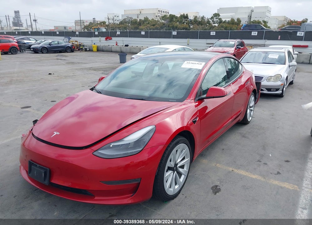 2022 TESLA MODEL 3 REAR-WHEEL DRIVE VIN: 5YJ3E1EAXNF190145