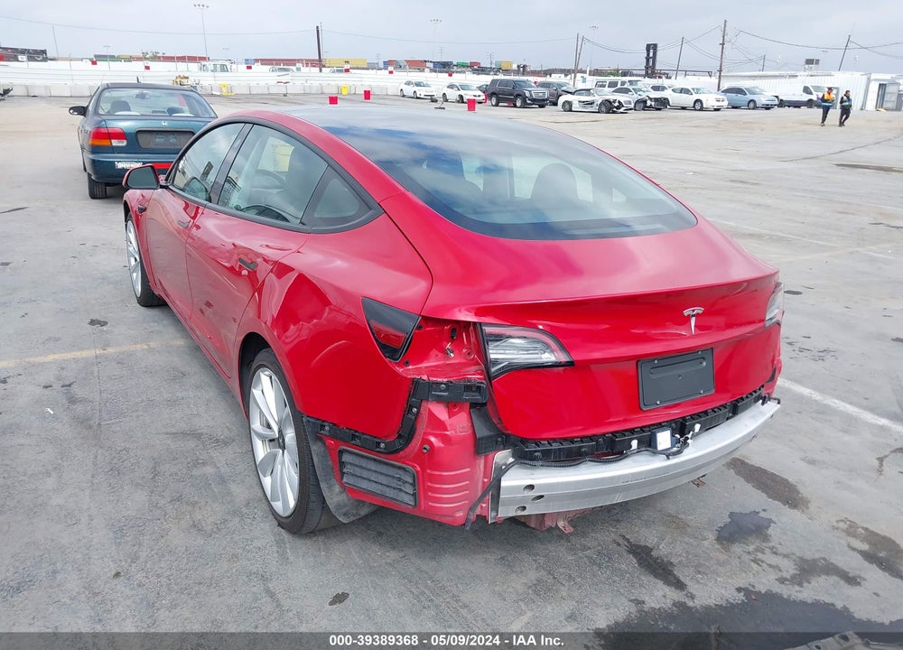 2022 TESLA MODEL 3 REAR-WHEEL DRIVE VIN: 5YJ3E1EAXNF190145