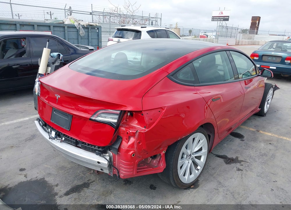 2022 TESLA MODEL 3 REAR-WHEEL DRIVE VIN: 5YJ3E1EAXNF190145