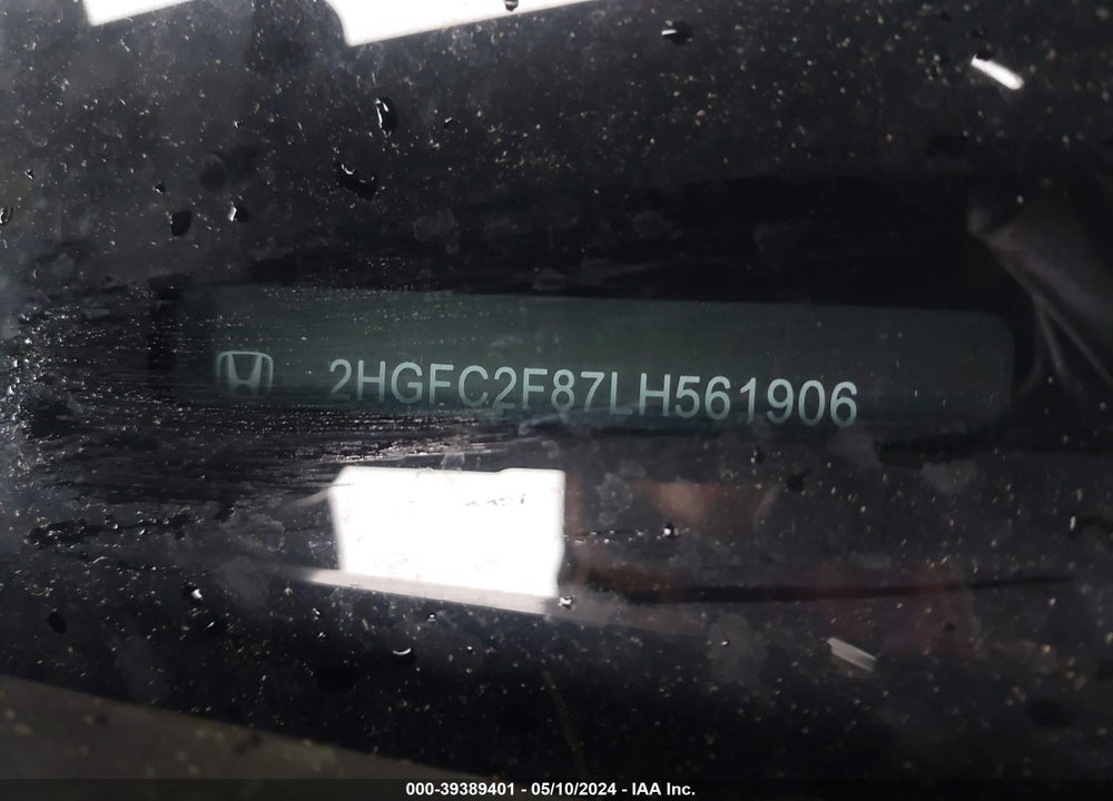 2020 HONDA CIVIC SPORT VIN: 2HGFC2F87LH561906
