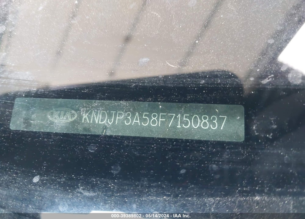 2015 KIA SOUL VIN: KNDJP3A58F7150837