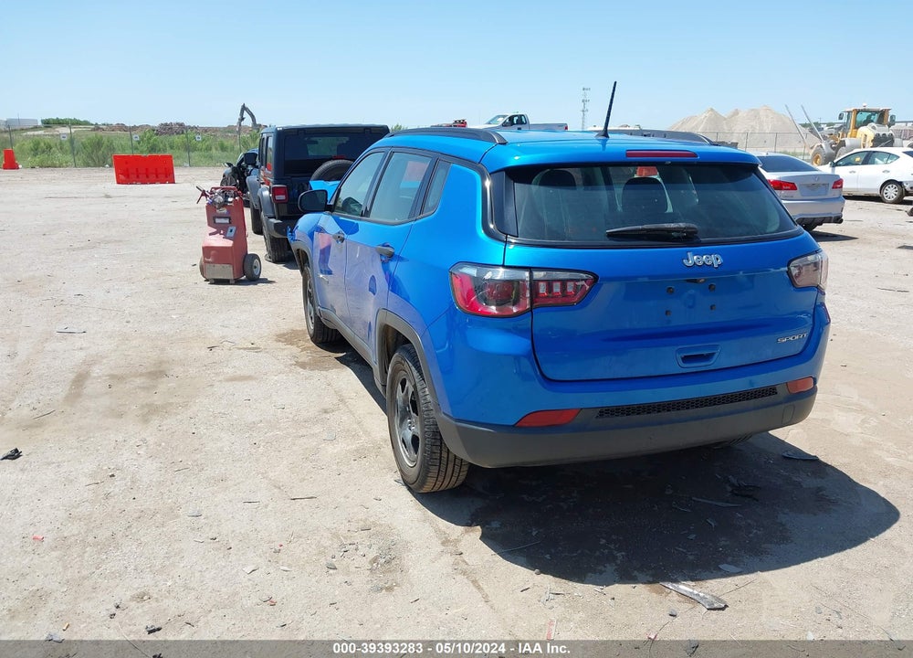 2018 JEEP COMPASS SPORT FWD VIN: 3C4NJCAB0JT369031