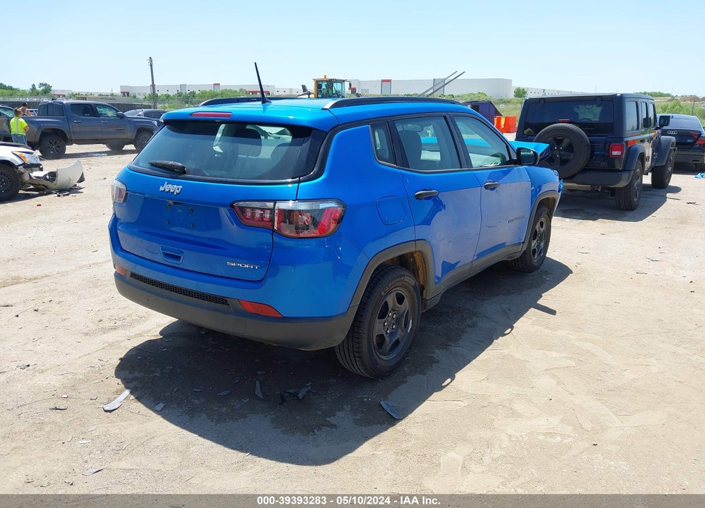 2018 JEEP COMPASS SPORT FWD VIN: 3C4NJCAB0JT369031