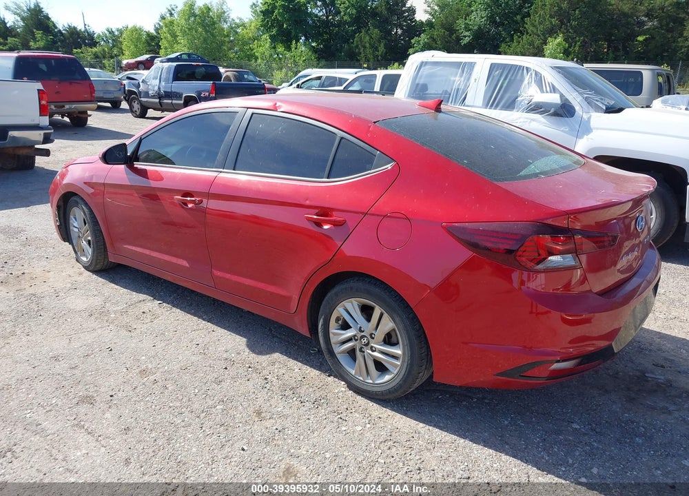 2019 HYUNDAI ELANTRA SEL VIN: 5NPD84LF8KH408544