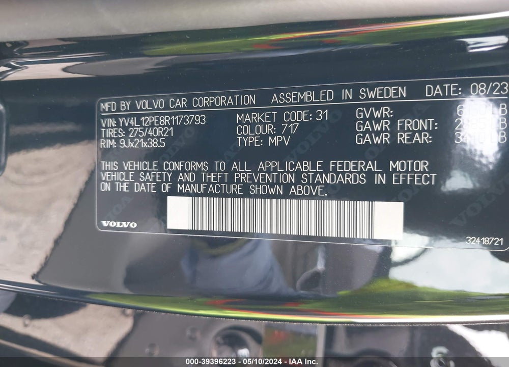2024 VOLVO XC90 B5 PLUS BRIGHT THEME VIN: YV4L12PE8R1173793