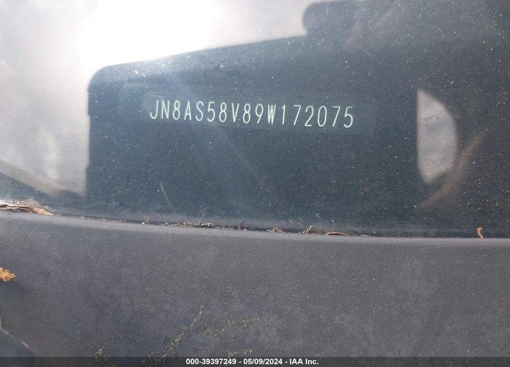 2009 NISSAN ROGUE SL VIN: JN8AS58V89W172075