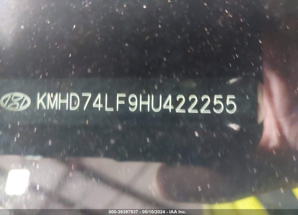 2017 HYUNDAI ELANTRA SE VIN: KMHD74LF9HU422255