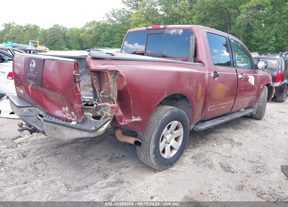 2004 NISSAN TITAN LE VIN: 1N6AA07A14N522612