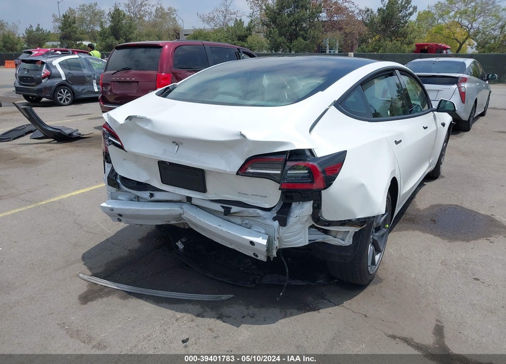2022 TESLA MODEL 3 LONG RANGE DUAL MOTOR ALL-WHEEL DRIVE VIN: 5YJ3E1EB8NF262808