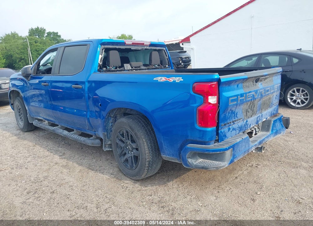 2022 CHEVROLET SILVERADO 1500 4WD SHORT BED CUSTOM VIN: 1GCPDBEK3NZ523489