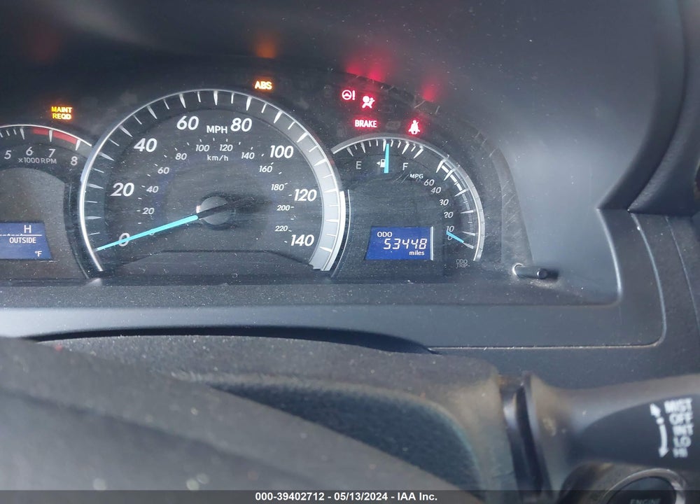 2012 TOYOTA CAMRY XLE VIN: 4T1BF1FK5CU559851