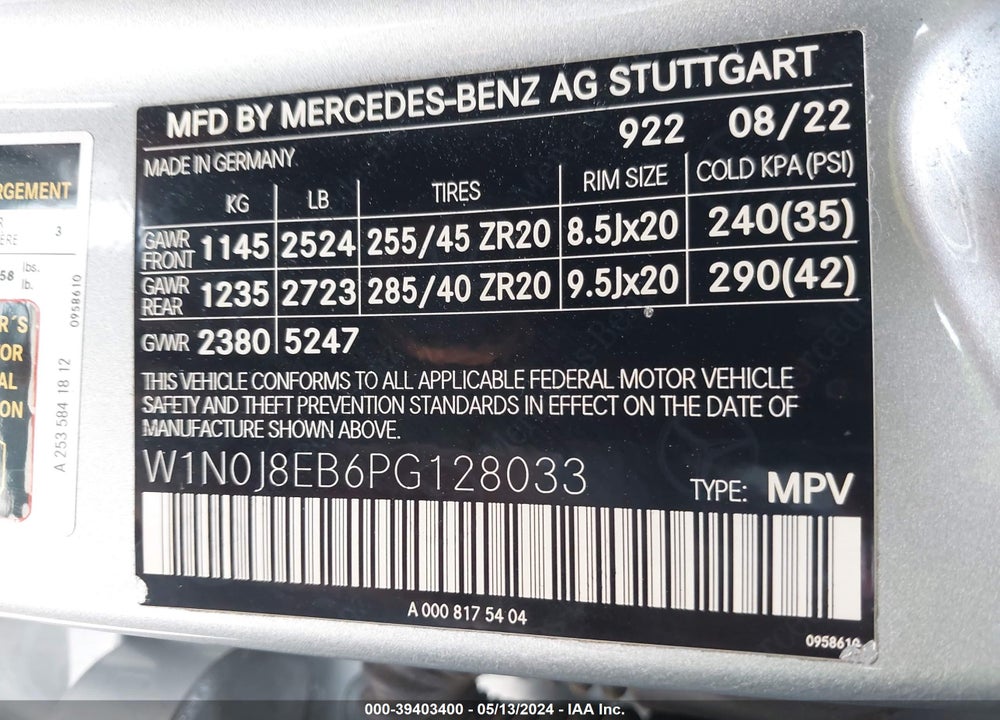 2023 MERCEDES-BENZ GLC 300 4MATIC COUPE VIN: W1N0J8EB6PG128033