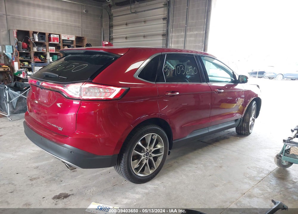 2016 FORD EDGE TITANIUM VIN: 2FMPK4K87GBC20338