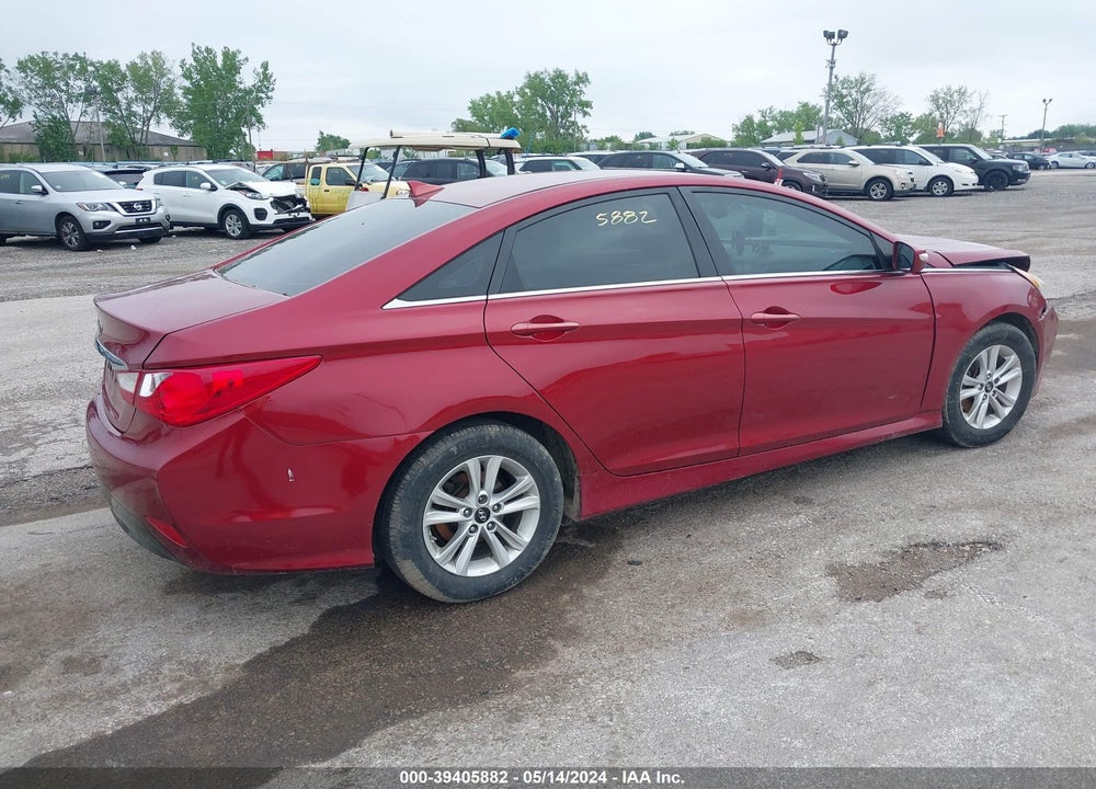2014 HYUNDAI SONATA GLS VIN: 5NPEB4AC9EH854172
