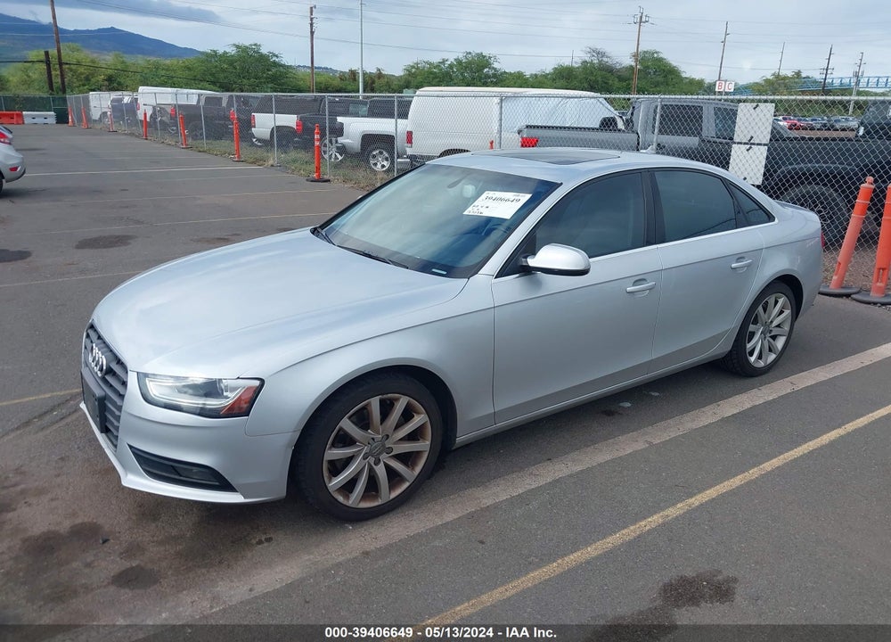 2013 AUDI A4 2.0T PREMIUM VIN: WAUEFAFL2DN020736