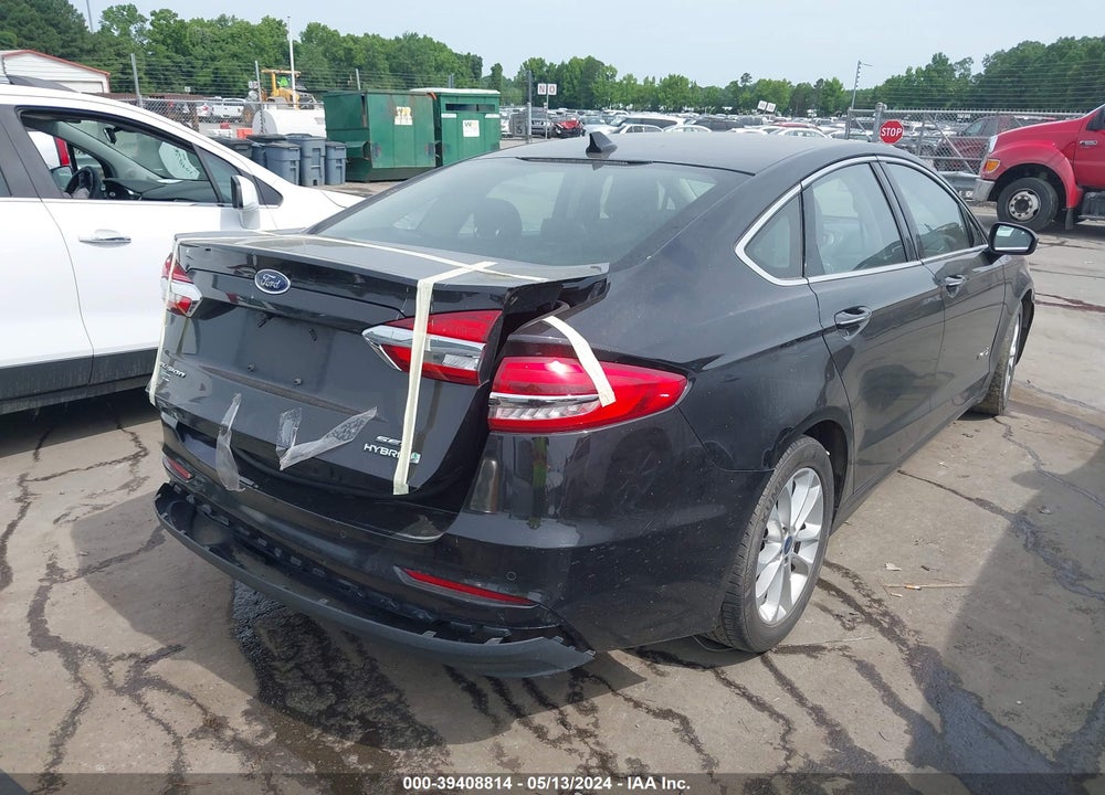 2019 FORD FUSION HYBRID SEL VIN: 3FA6P0MU4KR182572