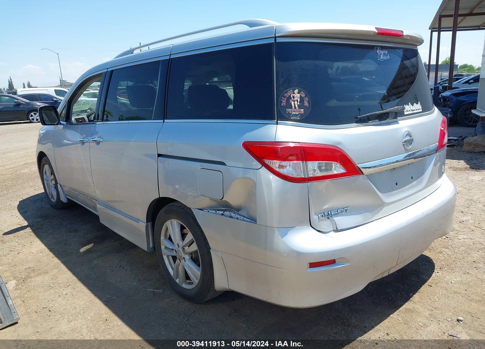 2013 NISSAN QUEST SL VIN: JN8AE2KP1D9068910