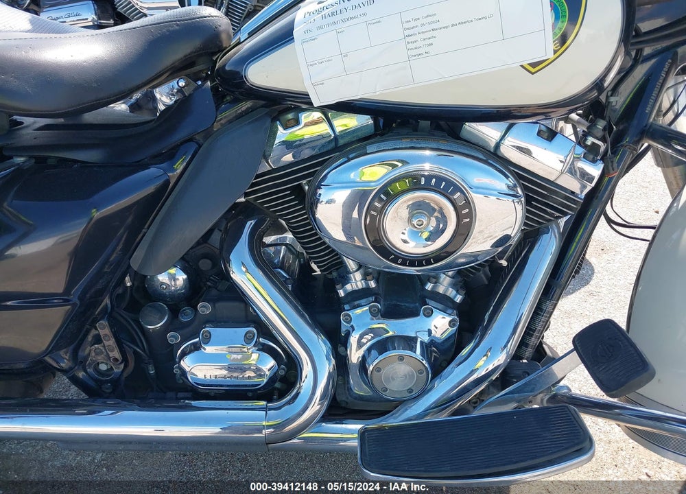 2013 HARLEY-DAVIDSON FLHP POLICE ROAD KING VIN: 1HD1FHM1XDB661550