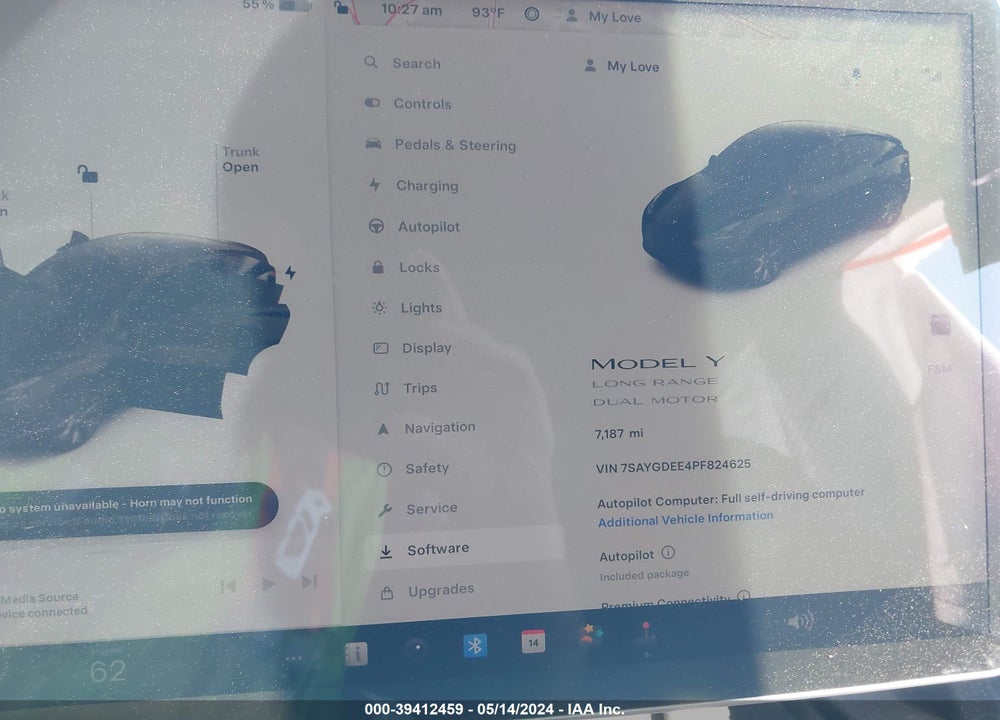 2023 TESLA MODEL Y AWD/LONG RANGE DUAL MOTOR ALL-WHEEL DRIVE VIN: 7SAYGDEE4PF824625