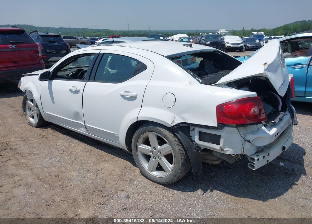 2013 DODGE AVENGER SXT VIN: 1C3CDZCB6DN665775