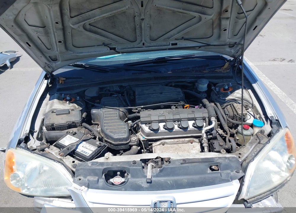 2002 HONDA CIVIC EX VIN: 1HGES26772L078908