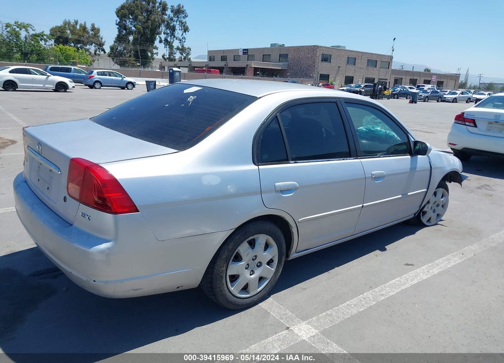 2002 HONDA CIVIC EX VIN: 1HGES26772L078908