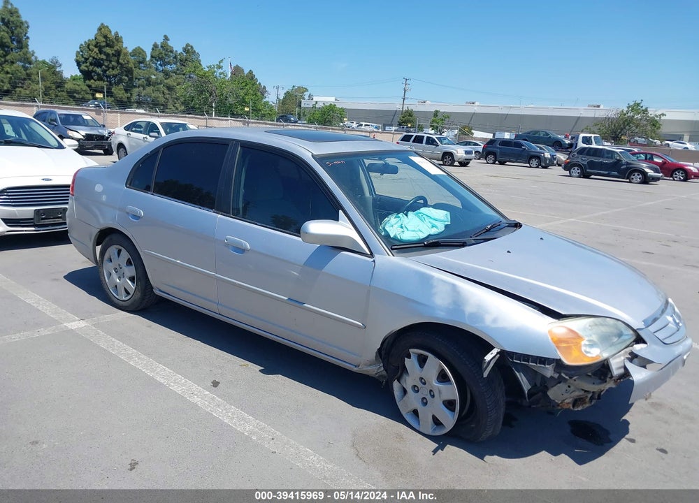 2002 HONDA CIVIC EX VIN: 1HGES26772L078908