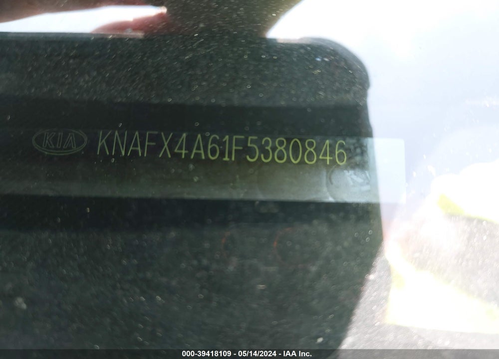 2015 KIA FORTE LX VIN: KNAFX4A61F5380846