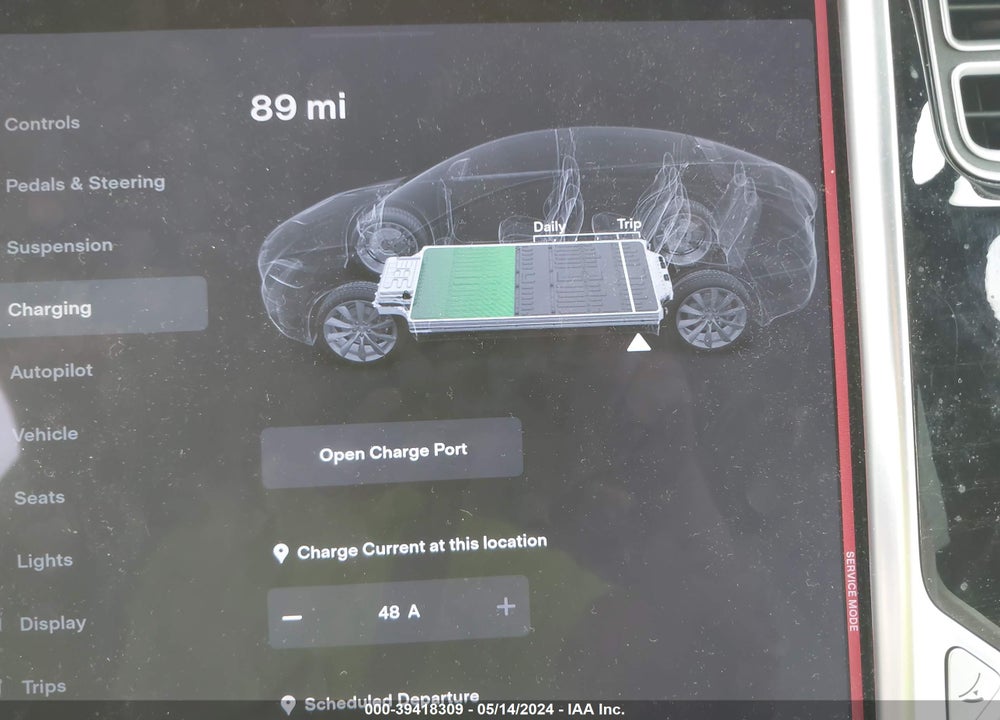 2017 TESLA MODEL X VIN: 5YJXCBE28HF054171