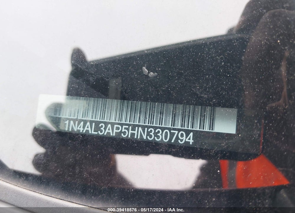 2017 NISSAN ALTIMA 2.5 S VIN: 1N4AL3AP5HN330794
