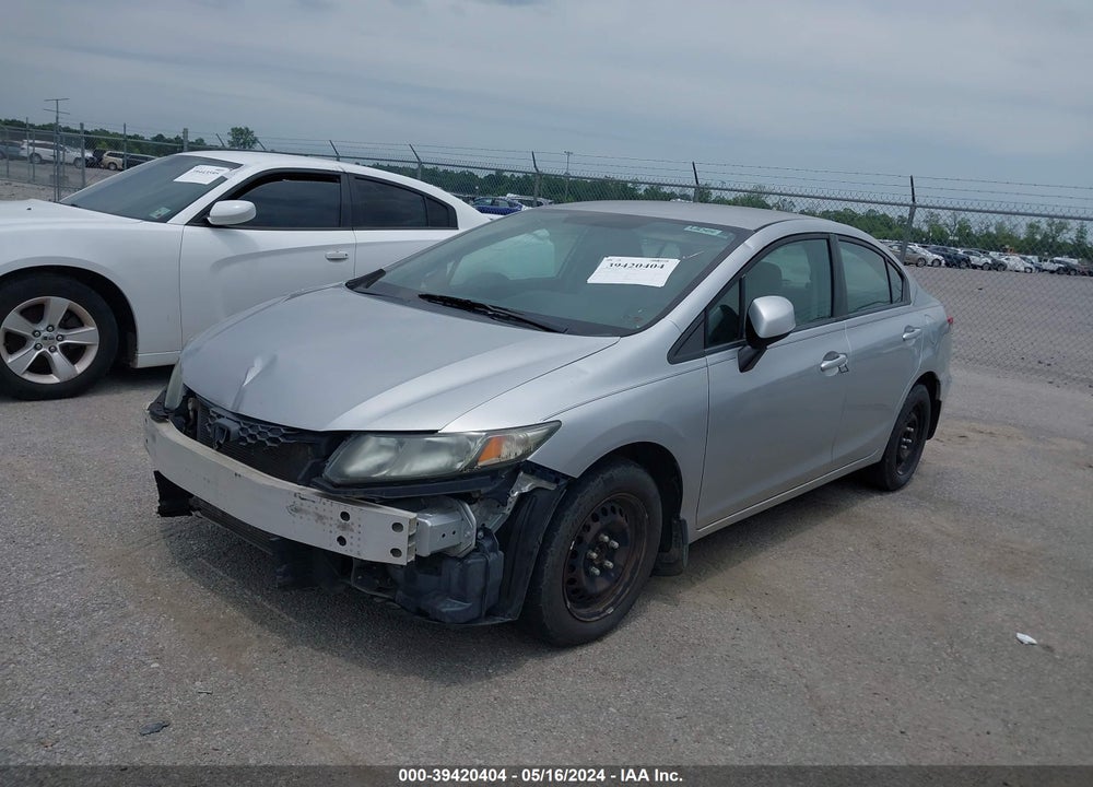 2013 HONDA CIVIC LX VIN: 19XFB2F5XDE078124