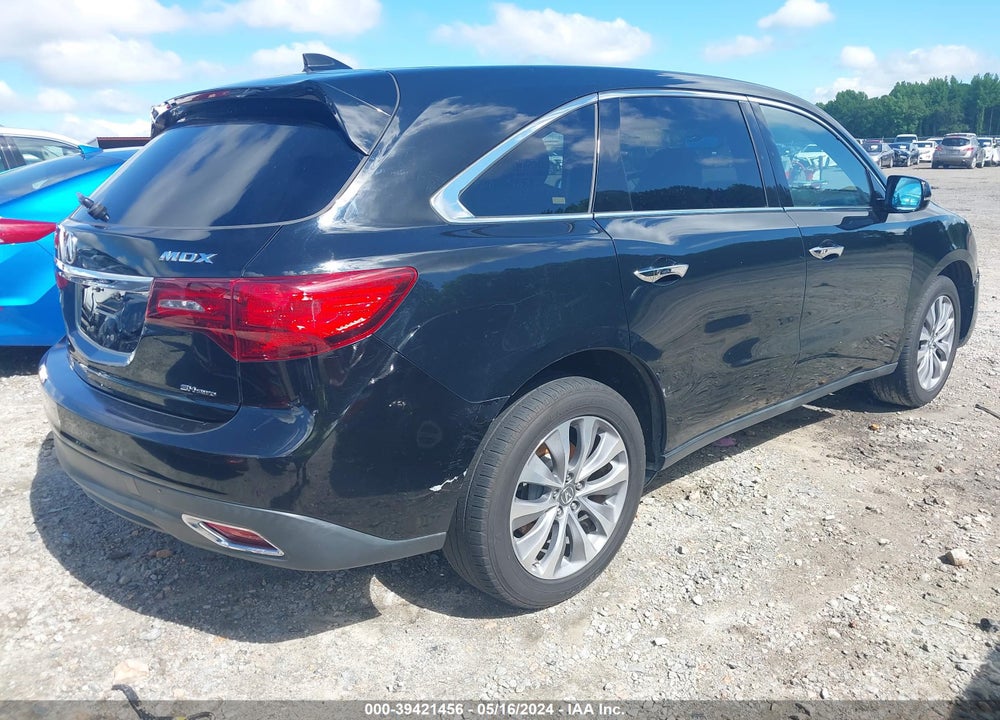 2014 ACURA MDX TECHNOLOGY PACKAGE VIN: 5FRYD4H47EB026673