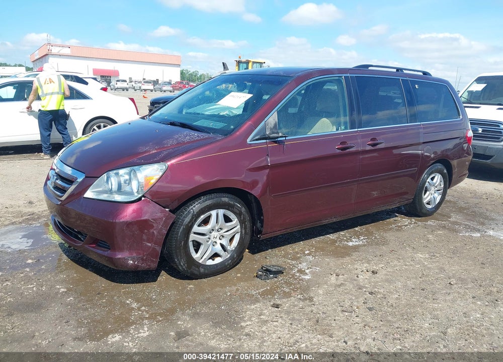 2007 HONDA ODYSSEY EX VIN: 5FNRL38497B039334