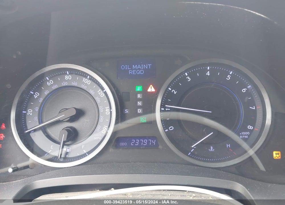 2012 LEXUS IS 250 VIN: JTHBF5C26C5164618