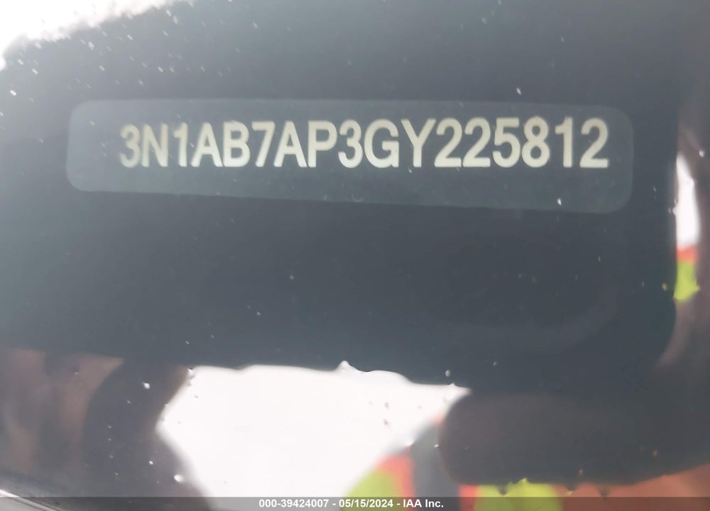 2016 NISSAN SENTRA VIN: 3N1AB7AP3GY225812
