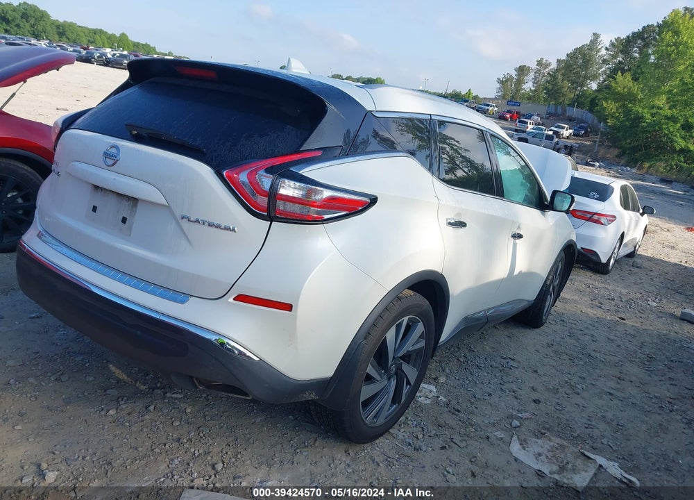 2017 NISSAN MURANO PLATINUM VIN: 5N1AZ2MG4HN171647