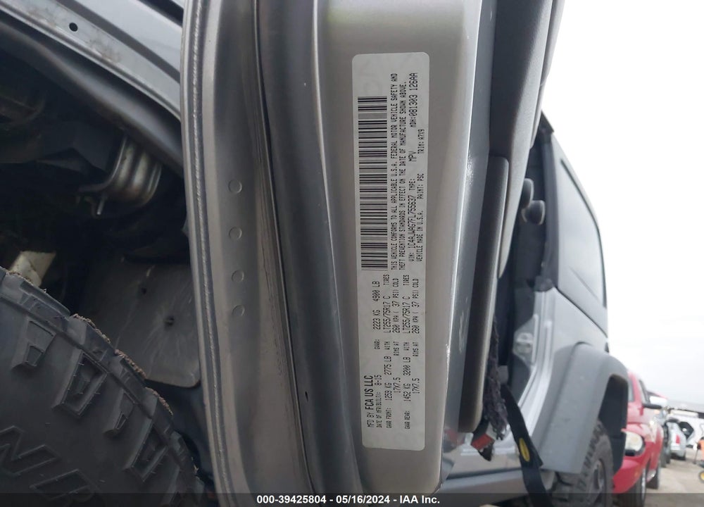 2015 JEEP WRANGLER / VIN: 1C4AJWAG7FL755637