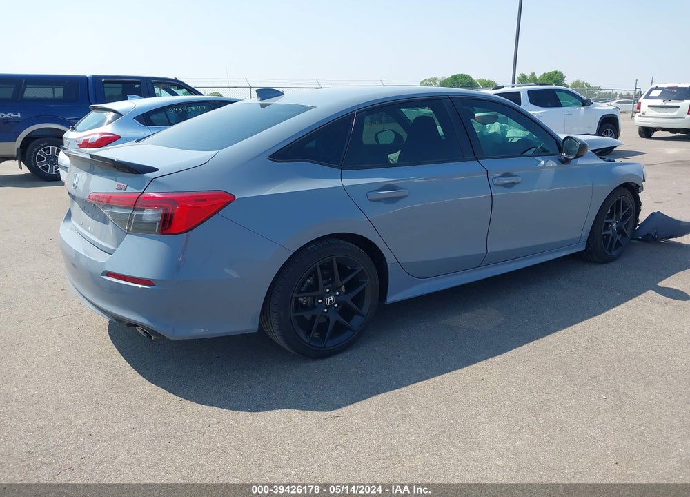 2022 HONDA CIVIC SI SEDAN VIN: 2HGFE1E53NH474874