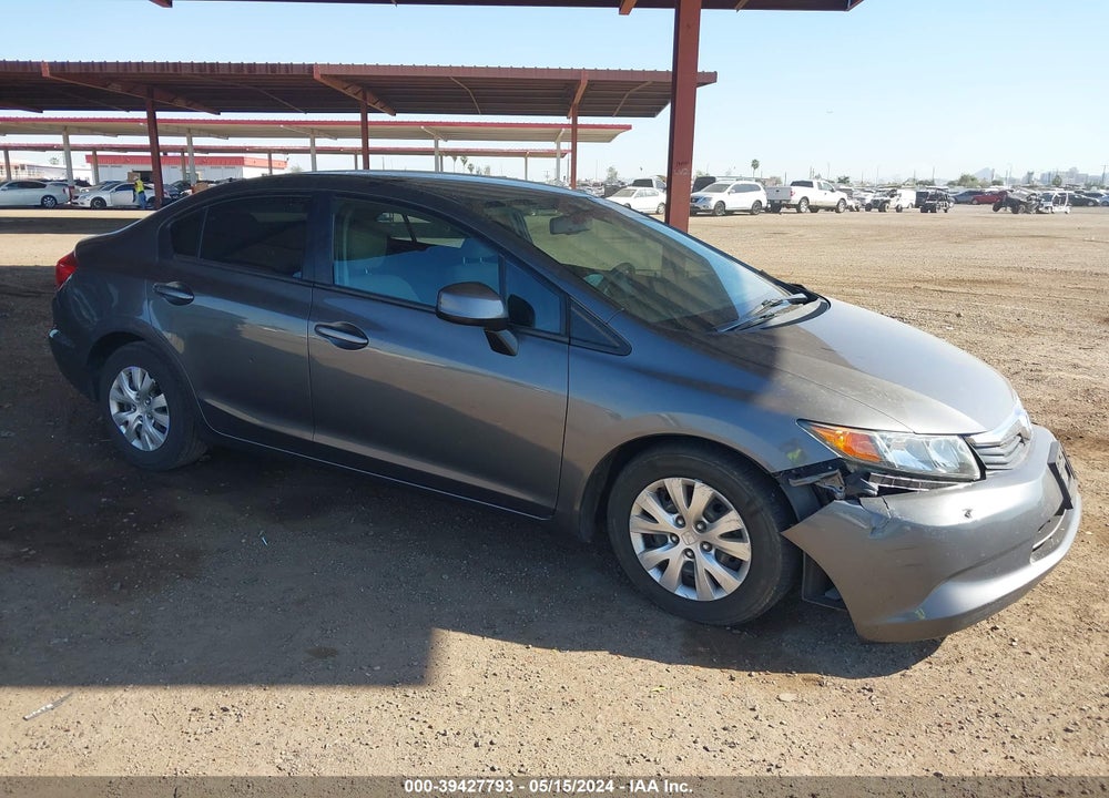 2012 HONDA CIVIC LX VIN: 2HGFB2F54CH608639