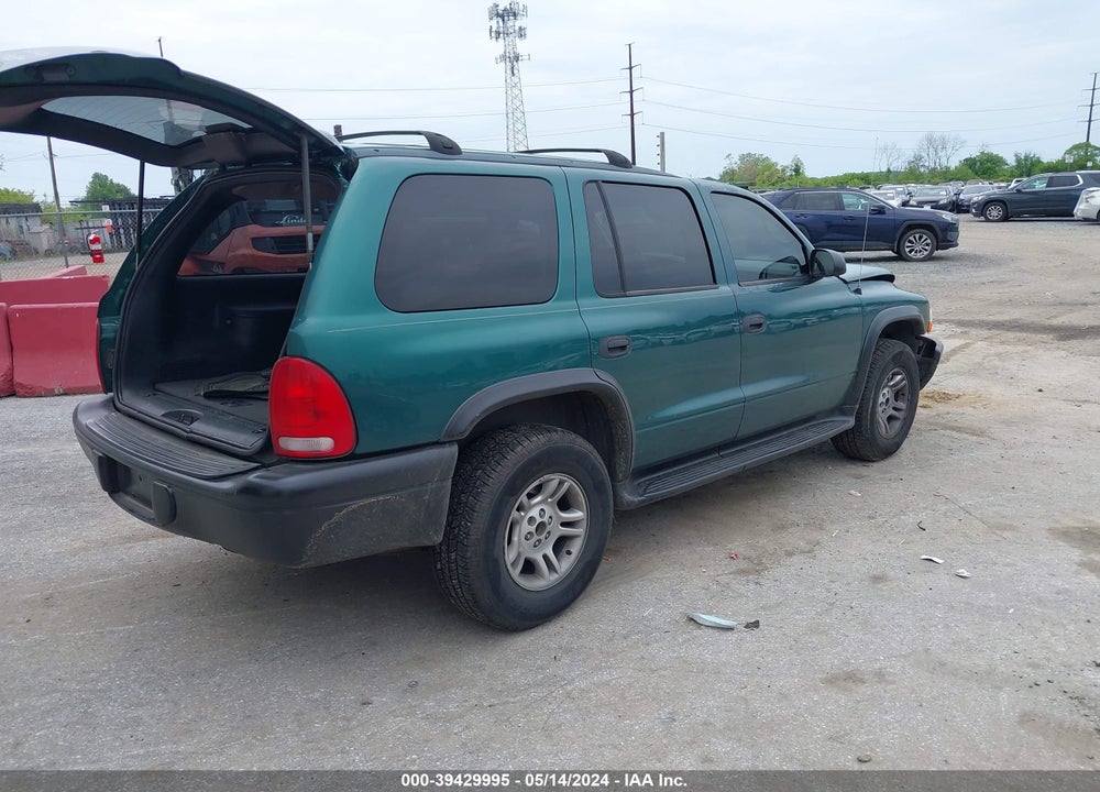 2003 DODGE DURANGO SPORT/SXT VIN: 1D4HS38N43F569176