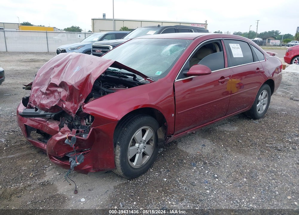 2008 CHEVROLET IMPALA LT VIN: 2G1WT58K281275205