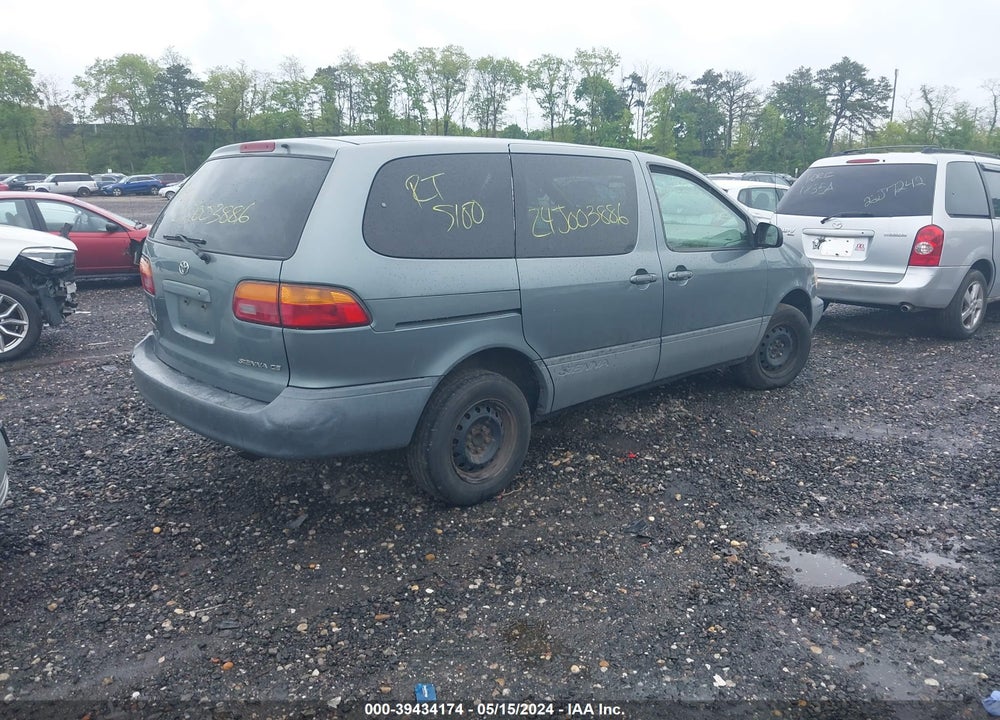 1998 TOYOTA SIENNA CE VIN: 4T3GF19C2WU086755