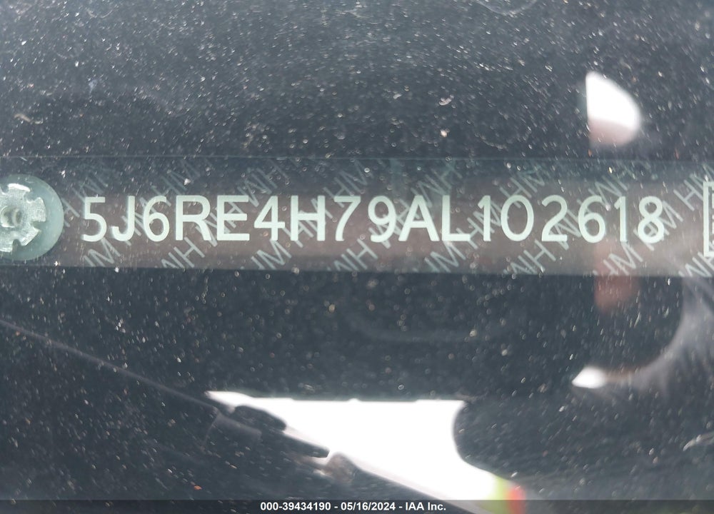 2010 HONDA CR-V EX-L VIN: 5J6RE4H79AL102618