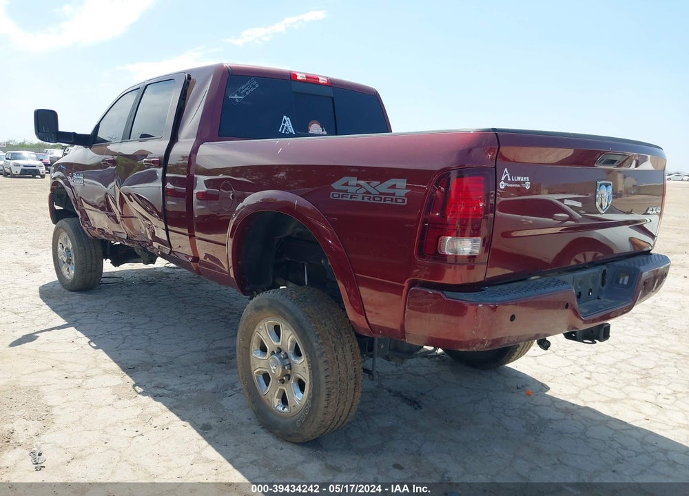 2018 RAM 2500 LAIE MEGA CAB 4X4 6'4 BOX VIN: 3C6UR5NL8JG117529