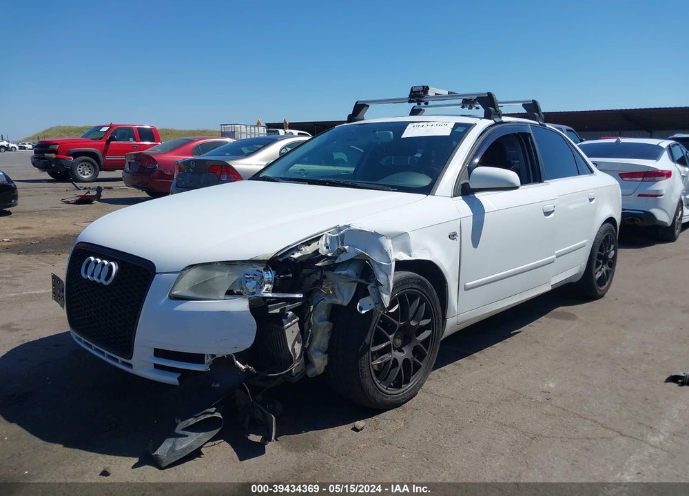2007 AUDI A4 2.0T VIN: WAUDF98E27A056933