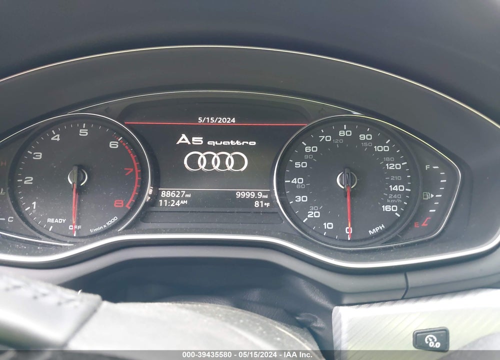 2018 AUDI A5 2.0T PREMIUM VIN: WAUTNAF59JA003849