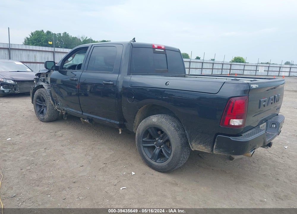 2017 RAM 1500 NIGHT 4X4 5'7 BOX VIN: 1C6RR7MT6HS733512